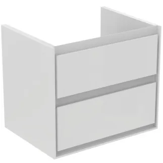 IDEAL STANDARD C.AIR - Waschtisch-Unterschrank 600x440x517 mm in weiß glänzend / weiß matt, 2 Schubladen - SoftClosing, Vormontiert #E0818B2 - Weiß glänzend / weiß matt