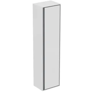 IDEAL STANDARD C.AIR - Schrank 400x300x1600 mm in weiß glänzend / hellgrau matt, 1 Tür - SoftClosing, Vormontiert #E0832KN - Weiß glänzend / hellgrau matt