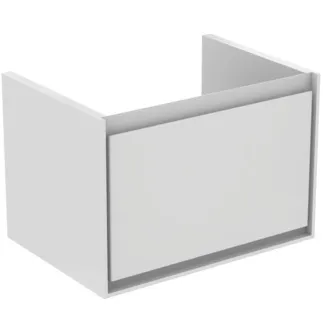 IDEAL STANDARD C.AIR - Waschtisch-Unterschrank 580x409x400 mm in weiß glänzend / weiß matt, 1 Schublade - SoftClosing, Vormontiert #E0847B2 - Weiß glänzend / weiß matt