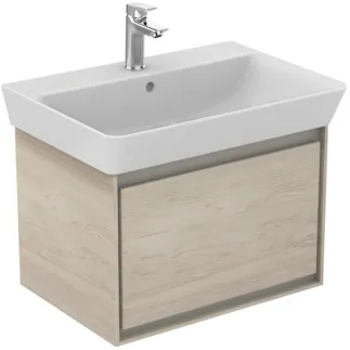 IDEAL STANDARD C.AIR - Waschtisch-Unterschrank 580x409x400 mm in pinie hell dekor, 1 Schublade - SoftClosing, Vormontiert #E0847UK - Pinie hell Dekor/ braun matt