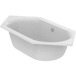 IDEAL STANDARD CONNECT AIR - Sechs-Badewanne 1900x900x475 mm in weiß glänzend, ohne Hahnloch, mit Überlauf, ohne Ablaufgarnitur - Reinigungsmittelbeständig, Lichtbeständig #E106901 - Weiß (Alpin)