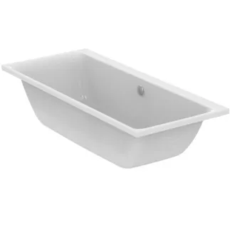 IDEAL STANDARD CONNECT AIR - Körperform-Badewanne 1800x800x475 mm in weiß glänzend, ohne Hahnloch, mit Überlauf, ohne Ablaufgarnitur - Reinigungsmittelbeständig, Lichtbeständig #E106701 - Weiß (Alpin)