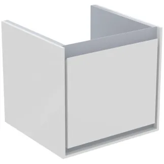 IDEAL STANDARD C.AIR - Waschtisch-Unterschrank 430x402x400 mm in weiß glänzend / hellgrau matt, 1 Schublade - SoftClosing, Vormontiert #E0842KN - Weiß glänzend / hellgrau matt