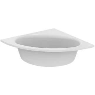 IDEAL STANDARD CONNECT AIR - Eck-Badewanne 1976x1434x465 mm in weiß glänzend, ohne Hahnloch, mit Überlauf, ohne Ablaufgarnitur - Eckmodell, Reinigungsmittelbeständig, Lichtbeständig #E125001 - Weiß (Alpin)
