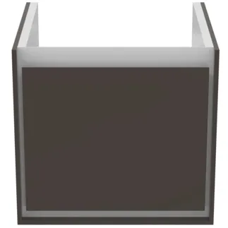 IDEAL STANDARD C.AIR - Waschtisch-Unterschrank 430x402x400 mm in braun matt / weiß matt, 1 Schublade - SoftClosing, Vormontiert #E0842VY - Braun matt / weiß matt