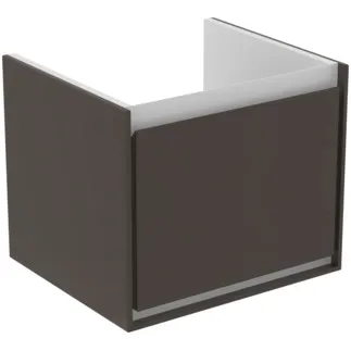 IDEAL STANDARD C.AIR - Waschtisch-Unterschrank 480x409x400 mm in braun matt / weiß matt, 1 Schublade - SoftClosing, Vormontiert #E0844VY - Braun matt / weiß matt