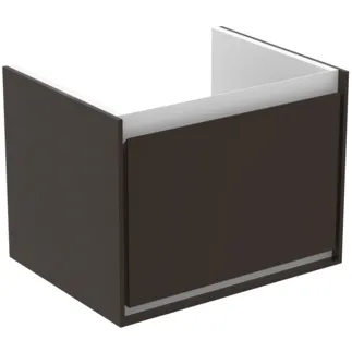 IDEAL STANDARD C.AIR - Waschtisch-Unterschrank 530x409x400 mm in braun matt / weiß matt, 1 Schublade - SoftClosing, Vormontiert #E0846VY - Braun matt / weiß matt