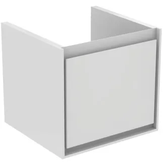 IDEAL STANDARD C.AIR - Waschtisch-Unterschrank 430x402x400 mm in weiß glänzend / weiß matt, 1 Schublade - SoftClosing, Vormontiert #E0842B2 - Weiß glänzend / weiß matt