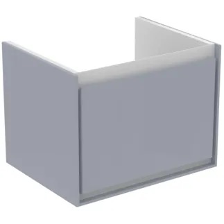 IDEAL STANDARD C.AIR - Waschtisch-Unterschrank 530x409x400 mm in hellgrau glänzend /weiß matt, 1 Schublade - SoftClosing, Vormontiert #E0846EQ - Hellgrau glänzend / weiß matt