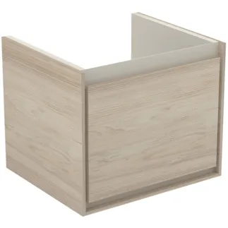IDEAL STANDARD C.AIR - Waschtisch-Unterschrank 480x409x400 mm in pinie hell dekor, 1 Schublade - SoftClosing, Vormontiert #E0844UK - Pinie hell Dekor/ braun matt