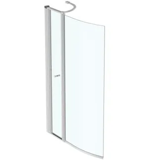 IDEAL STANDARD CONNECT AIR - Badewannenabtrennung 890x290x1420 mm in rahmen silber, klarglas #E1137EO - Rahmen Silber, Klarglas