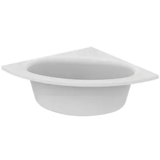 IDEAL STANDARD CONNECT AIR - Eck-Badewanne 1697x1233x465 mm in weiß glänzend, ohne Hahnloch, mit Überlauf, ohne Ablaufgarnitur - Eckmodell, Reinigungsmittelbeständig, Lichtbeständig #E124801 - Weiß (Alpin)