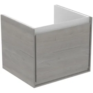 IDEAL STANDARD C.AIR - Waschtisch-Unterschrank 480x409x400 mm in eiche grau dekor / weiß matt, 1 Schublade - SoftClosing, Vormontiert #E0844PS - Eiche grau Dekor / weiß matt