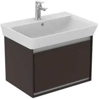 IDEAL STANDARD C.AIR - Waschtisch-Unterschrank 580x409x400 mm in braun matt / weiß matt, 1 Schublade - SoftClosing, Vormontiert #E0847VY - Braun matt / weiß matt