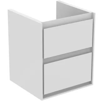 IDEAL STANDARD C.AIR - Waschtisch-Unterschrank 430x402x517 mm in weiß glänzend / weiß matt, 2 Schubladen - SoftClosing, Vormontiert #E1608B2 - Weiß glänzend / weiß matt