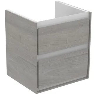 IDEAL STANDARD C.AIR - Waschtisch-Unterschrank 480x409x517 mm in eiche grau dekor / weiß matt, 2 Schubladen - SoftClosing, Vormontiert #E1607PS - Eiche grau Dekor / weiß matt