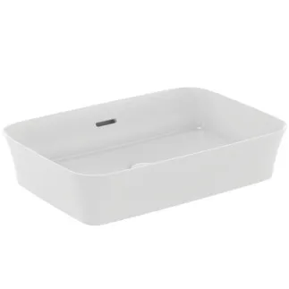 IDEAL STANDARD IPALYSS - Schale 550x380x145 mm in weiß seidenmatt, ohne Hahnloch, mit Überlauf - Diamatec, Platzsparender Waschtisch #E2078V1 - Seidenweiß