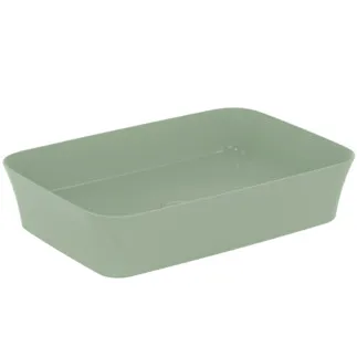 IDEAL STANDARD IPALYSS - Schale 550x380x125 mm in salbeigrün, ohne Hahnloch, ohne Überlauf - Diamatec, Platzsparender Waschtisch #E2076X9 - Salbeigrün