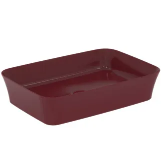 IDEAL STANDARD IPALYSS - Schale 550x380x125 mm in granatapfel, ohne Hahnloch, ohne Überlauf - Diamatec, Platzsparender Waschtisch #E2076V6 - Granatapfel