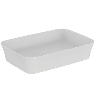 IDEAL STANDARD IPALYSS - Schale 550x380x125 mm in weiß, ohne Hahnloch, ohne Überlauf - Diamatec, Platzsparender Waschtisch, IdealPlus #E2076MA - Weiß (Alpin) mit Ideal Plus