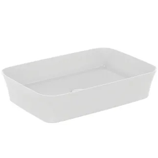 IDEAL STANDARD IPALYSS - Schale 550x380x125 mm in weiß seidenmatt, ohne Hahnloch, ohne Überlauf - Diamatec, Platzsparender Waschtisch #E2076V1 - Seidenweiß