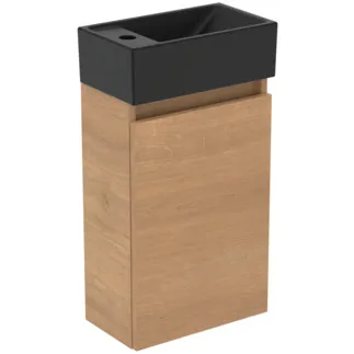 IDEAL STANDARD EUROVIT+ - Möbelpaket 370x210x670 mm in Hamilton eiche, 1 Hahnloch, ohne Überlauf, 1 Tür - Grifflos, SoftClosing #R0579Y8 - Hamilton eiche