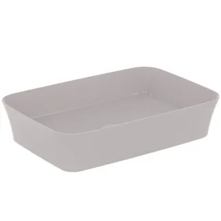 IDEAL STANDARD IPALYSS - Schale 550x380x125 mm in betongrau, ohne Hahnloch, ohne Überlauf - Diamatec, Platzsparender Waschtisch #E2076V9 - Betongrau