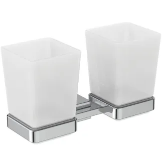 IDEAL STANDARD IOM SQUARE - Zahnputzbecher 175x93x107 mm in chrom #E2205AA - Chrom