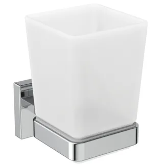 IDEAL STANDARD IOM SQUARE - Zahnputzbecher 65x97x107 mm in chrom #E2204AA - Chrom