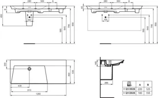 IDEAL STANDARD LDV - Möbelwaschtisch 1260x535x145 mm in weiß, ohne Hahnloch, mit Überlauf - IdealPlus #E2706MA - Weiß (Alpin) mit Ideal Plus, Bild 5
