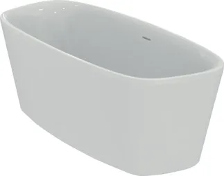 IDEAL STANDARD DEA - Freistehende Badewanne 1700x755x610 mm in weiß glänzend, ohne Hahnloch, mit Überlauf, ohne Ablaufgarnitur - Reinigungsmittelbeständig, Lichtbeständig #E306601 - Weiß (Alpin)