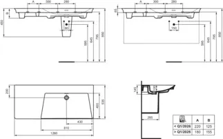 IDEAL STANDARD LDV - Möbelwaschtisch 1260x535x145 mm in weiß, ohne Hahnloch, mit Überlauf - IdealPlus #E2707MA - Weiß (Alpin) mit Ideal Plus, Bild 5