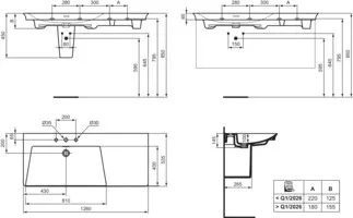 IDEAL STANDARD LDV - Möbelwaschtisch 1260x535x145 mm in weiß glänzend, 3 Hahnlöcher, mit Überlauf #E269601 - Weiß (Alpin), Bild 5