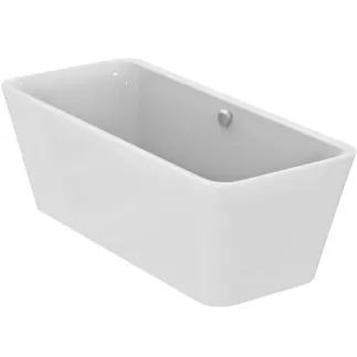 IDEAL STANDARD TONIC II - Freistehende Badewanne 1800x800x600 mm in weiß glänzend, ohne Hahnloch, mit Überlauf, ohne Ablaufgarnitur - Reinigungsmittelbeständig, Lichtbeständig #E398201 - Weiß (Alpin)