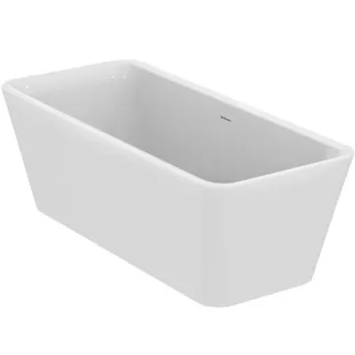 IDEAL STANDARD TONIC II - Körperform-Badewanne 1800x800x600 mm in weiß glänzend, ohne Hahnloch, mit Überlauf, mit Ablaufgarnitur - Reinigungsmittelbeständig, Lichtbeständig #E398101 - Weiß (Alpin)