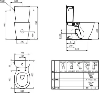 IDEAL STANDARD CONNECT - WC-Spülkasten, mechanisch in weiß glänzend - 6/3l 2-Mengen Spültechnik #E786101 - Weiß (Alpin), Bild 7