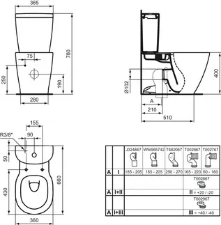 IDEAL STANDARD CONNECT - WC-Spülkasten, mechanisch in weiß glänzend - 6/3l 2-Mengen Spültechnik #E786101 - Weiß (Alpin), Bild 5