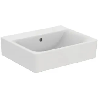 IDEAL STANDARD CONNECT - Waschtisch 550x460x175 mm in weiß glänzend, ohne Hahnloch, mit Überlauf #E811101 - Weiß (Alpin)