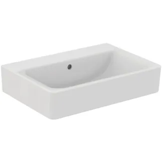 IDEAL STANDARD CONNECT - Waschtisch 650x460x175 mm in weiß glänzend, ohne Hahnloch, mit Überlauf #E810401 - Weiß (Alpin)