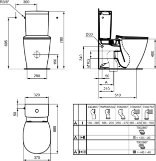 IDEAL STANDARD CONNECT - WC-Spülkasten 320x175x380 mm, mechanisch in weiß glänzend - NF-zertifiziert #E797101 - Weiß (Alpin), Bild 6