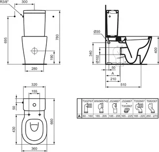 IDEAL STANDARD CONNECT - WC-Spülkasten 320x175x380 mm, mechanisch in weiß glänzend - NF-zertifiziert #E797101 - Weiß (Alpin), Bild 5