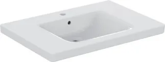 IDEAL STANDARD CONNECT FREEDOM - Waschtisch 800x555x165 mm in weiß glänzend, 1 Hahnloch, mit Überlauf #E548401 - Weiß (Alpin)