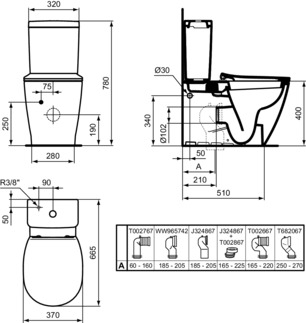 IDEAL STANDARD CONNECT - WC-Spülkasten 320x175x380 mm, mechanisch in weiß glänzend - 6/3l 2-Mengen Spültechnik #E797001 - Weiß (Alpin), Bild 7