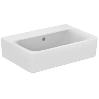 IDEAL STANDARD CONNECT - Waschtisch 550x375x175 mm in weiß glänzend, ohne Hahnloch, mit Überlauf - Platzsparender Waschtisch #E719401 - Weiß (Alpin)