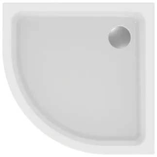 IDEAL STANDARD HOTLINE - Viertelkreis-Brausewanne 900x900x80 mm in weiß glänzend, ohne Ablaufgarnitur - Eckmodell, Reinigungsmittelbeständig, Lichtbeständig #K278001 - Weiß (Alpin)