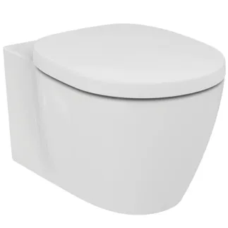 IDEAL STANDARD CONNECT - Wand-WC Paket 365x545x390 mm in weiß glänzend, CL1 Vollspülung 4.5 - 6 l/min, horizontaler Ablauf - CL1, Spültechnologie AquaBlade, SoftClosing WC #K707401 - Weiß (Alpin)
