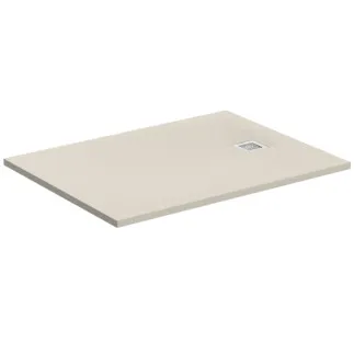 IDEAL STANDARD ULTRA FLAT S - Rechteck-Brausewanne 1400x700x30 mm in sandstein, ohne Ablaufgarnitur - Antibakteriel, Rutschhemmende Oberfläche, Barrierefrei, gemäß DIN 18040, Zuschneidbar, Reparierbar, 30 mm Höhe #K8234FT - Sandstein