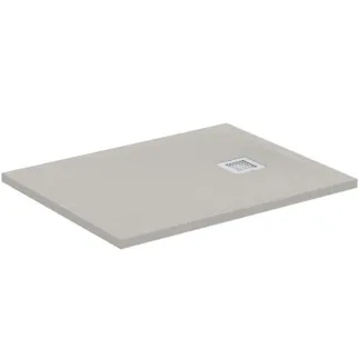 IDEAL STANDARD ULTRA FLAT S - Rechteck-Brausewanne 900x700x30 mm in quarzgrau, ohne Ablaufgarnitur - Antibakteriel, Rutschhemmende Oberfläche, Barrierefrei, gemäß DIN 18040, Zuschneidbar, Reparierbar, 30 mm Höhe #K8190FS - Quarzgrau