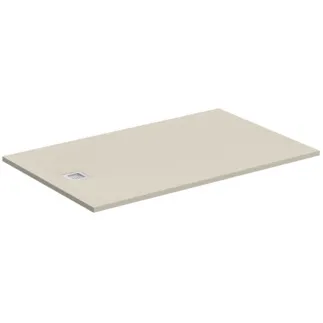 IDEAL STANDARD ULTRA FLAT S - Rechteck-Brausewanne 1600x1000x30 mm in sandstein, ohne Ablaufgarnitur - Antibakteriel, Rutschhemmende Oberfläche, Barrierefrei, gemäß DIN 18040, Zuschneidbar, Reparierbar, 30 mm Höhe #K8319FT - Sandstein