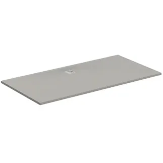 IDEAL STANDARD ULTRA FLAT S - Rechteck-Brausewanne 2000x1000x30 mm in quarzgrau, ohne Ablaufgarnitur - Antibakteriel, Rutschhemmende Oberfläche, Barrierefrei, gemäß DIN 18040, Zuschneidbar, Reparierbar, 30 mm Höhe #K8327FS - Quarzgrau